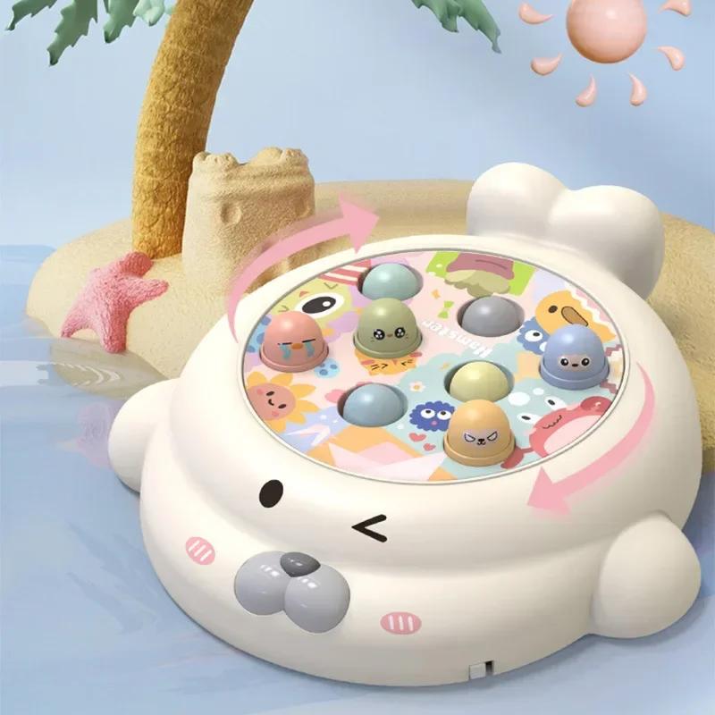 Montessori Seal Hammer Knocking Game Baby Toys With Lights Musical Childhood Education Infants Animal Board Kids Toys Christmas