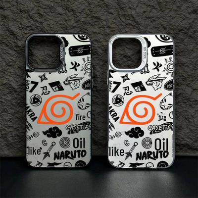 Puha Naruto iPhone15Pro Mobiltelefon Tok Apple 11XsMax XR/X-hez, Lézeres Kialakítás