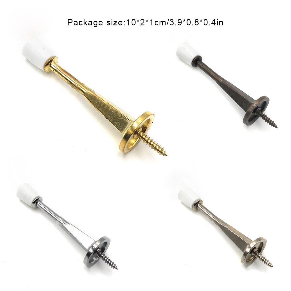 Door Stop Wear-resistant Flexible Zinc Alloy Plastic Plug Rustproof Gate Stopper Silent Stable Easy Installment Doorstops