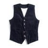 Men's Corduroy Patchwork Vest - Spring/Autumn Single-Breasted Solid Color Jacket