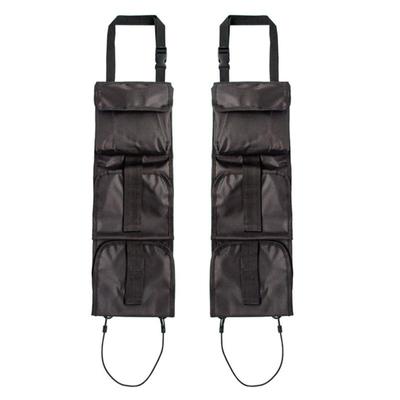 2 Pcs Car Multi-functional Storage Bag Front Seat Backrest Hanging Type Organizer Pouch Pocket Style