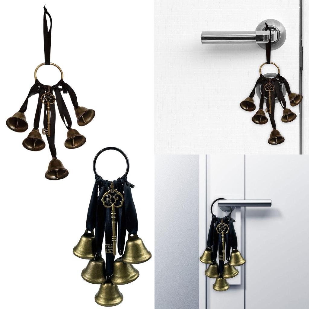 Witch Bells for Door Knob Pagan Rustic Witchcraft Supplies Bell String Hanging Witch Bell for House Bedroom Home Wall Garden