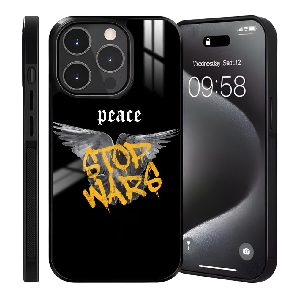 For Peace no War Phone Case For iPhone 16 15 14 13 12 11 Pro Max Plus Mini Magnetic Magsafe Wireless Charging Cover
