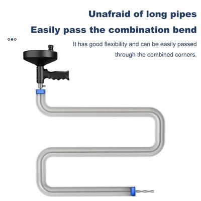 Yousheng Sewer Unclogger Kitchen Bathtub Bathroom Easy Operation Flexible Steel Wire Drain Pipe Tool Heavy-duty Spring Steel Wire Drain Cleaner