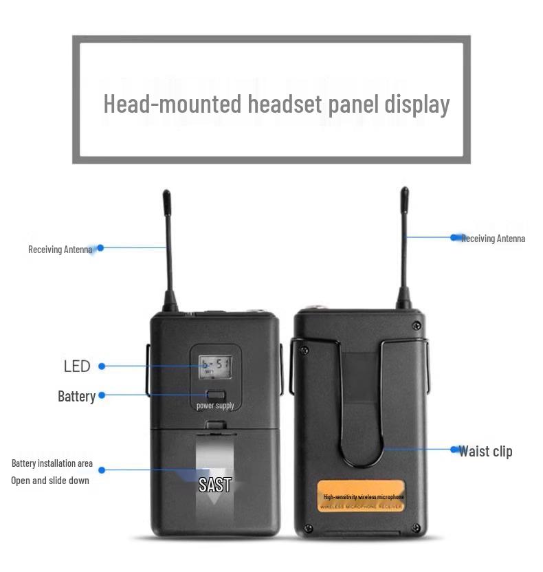 Xianke OK-79 UHF Wireless Conference Microphone Set – One-to-Four Handheld, Gooseneck, and Headset Options with Anti-Howling Technology.