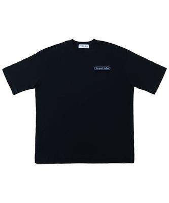 TEN PAST SEVEN Lettering Print T-Shirt - Black