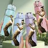 1PC Trumpet Player Male Art 750ml Sports Water Bottle Leakproof Straw Lid Outdoor Office Home