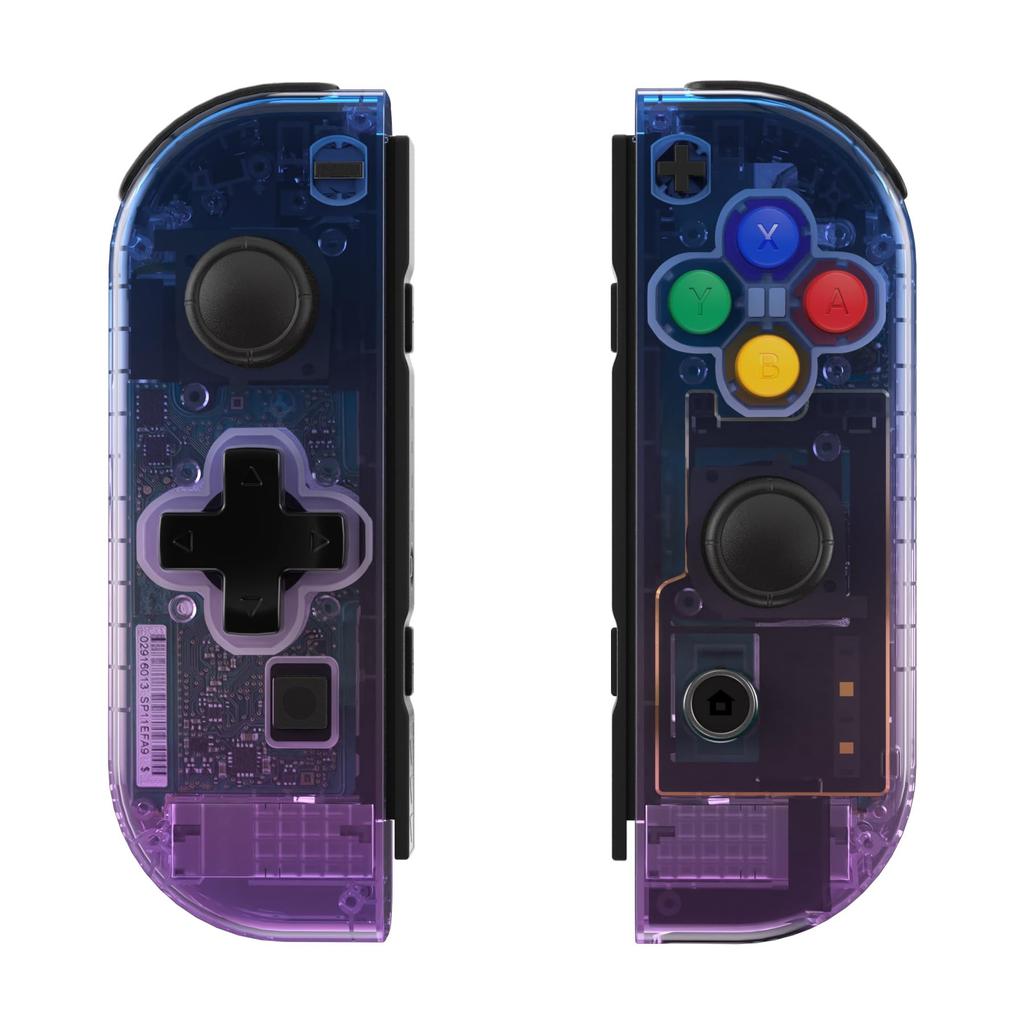 eXtremeRate Switch Clear material handheld controller housing compatible with and Switch also comes with a full set of buttons and console case are