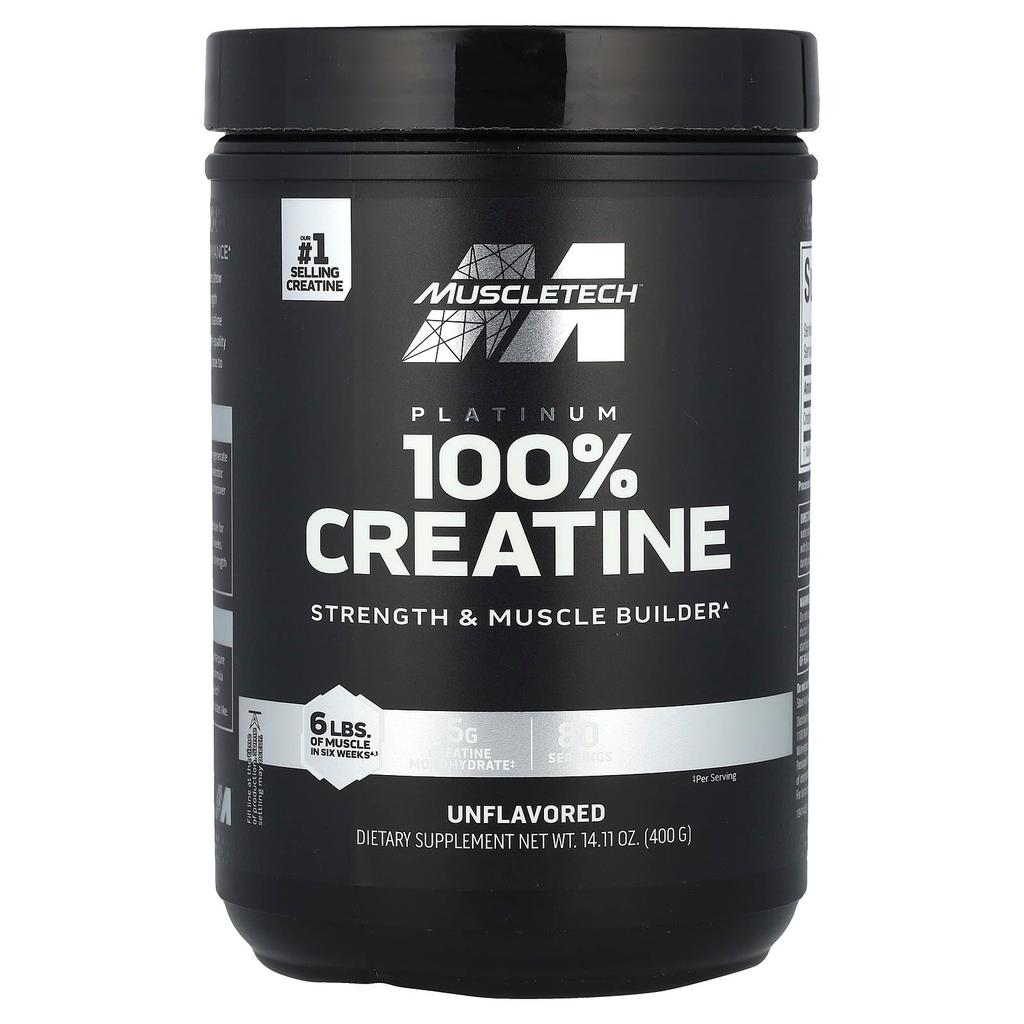Platinum 100% Creatine, Unflavored, 400G (14.11Oz)