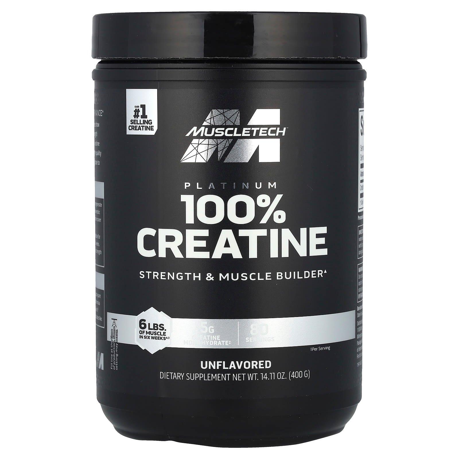 

Platinum 100% Creatine, Unflavored, 400G (14.11Oz)