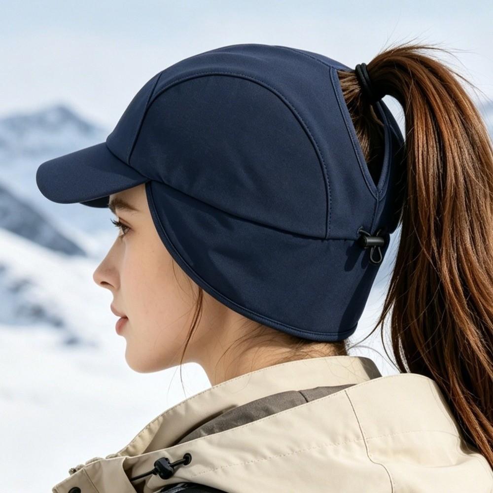 Adjustable Snapback Windproof Running Hat Warm Winter Sports Hat Fashion Visor Peaked Cap