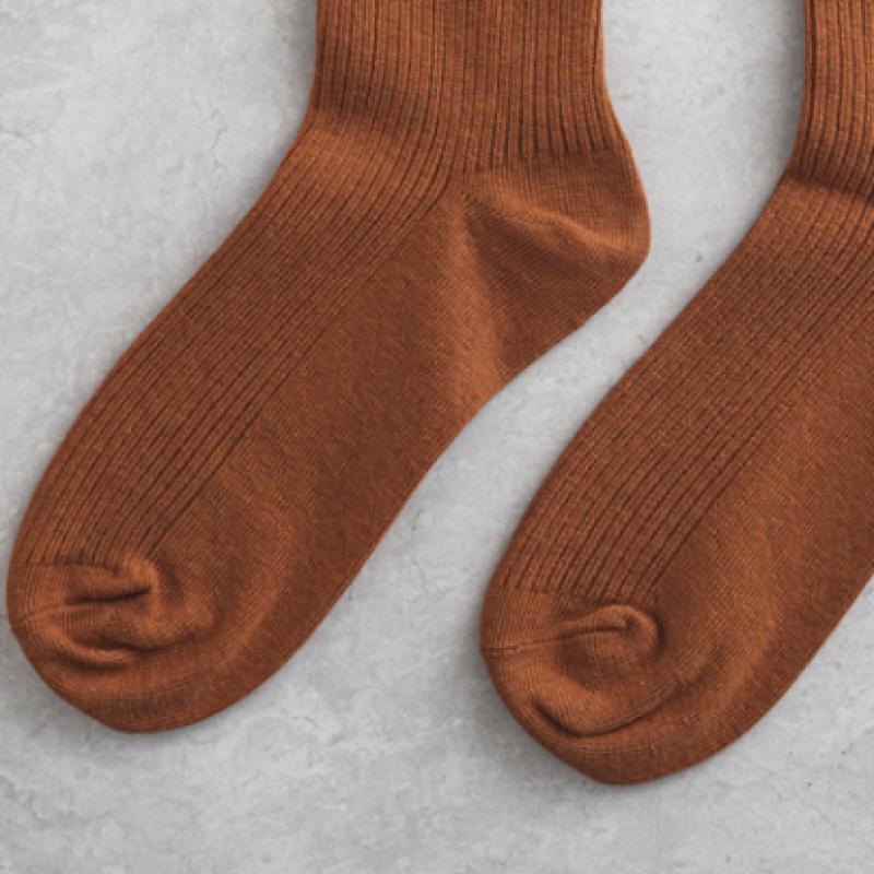 Monfoot Women S Ribbed Long Neck SockS Deep Orange
