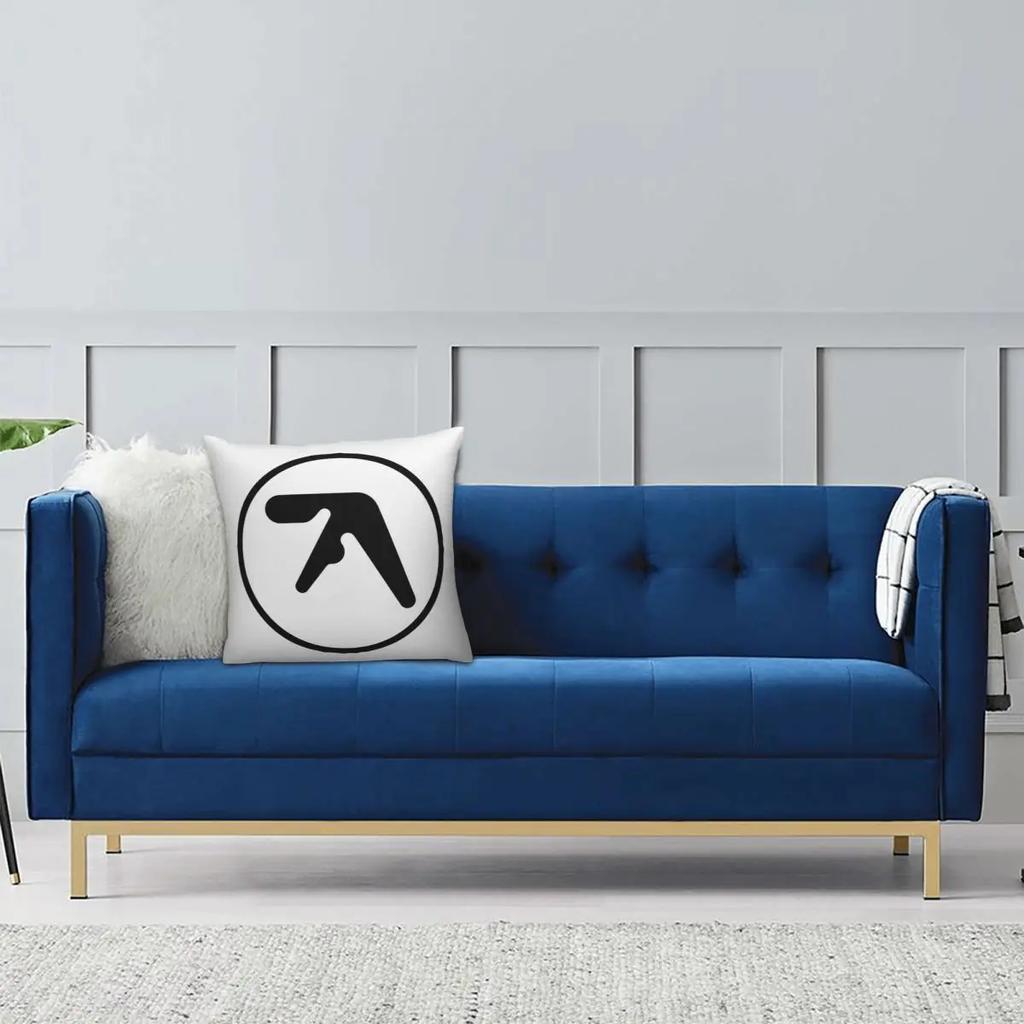 Aphex Twin Vintage Pillowcase Double-Sided Printing Cushion Cover Decoration Y2K Pillow Case Cover Living Room Square 18''