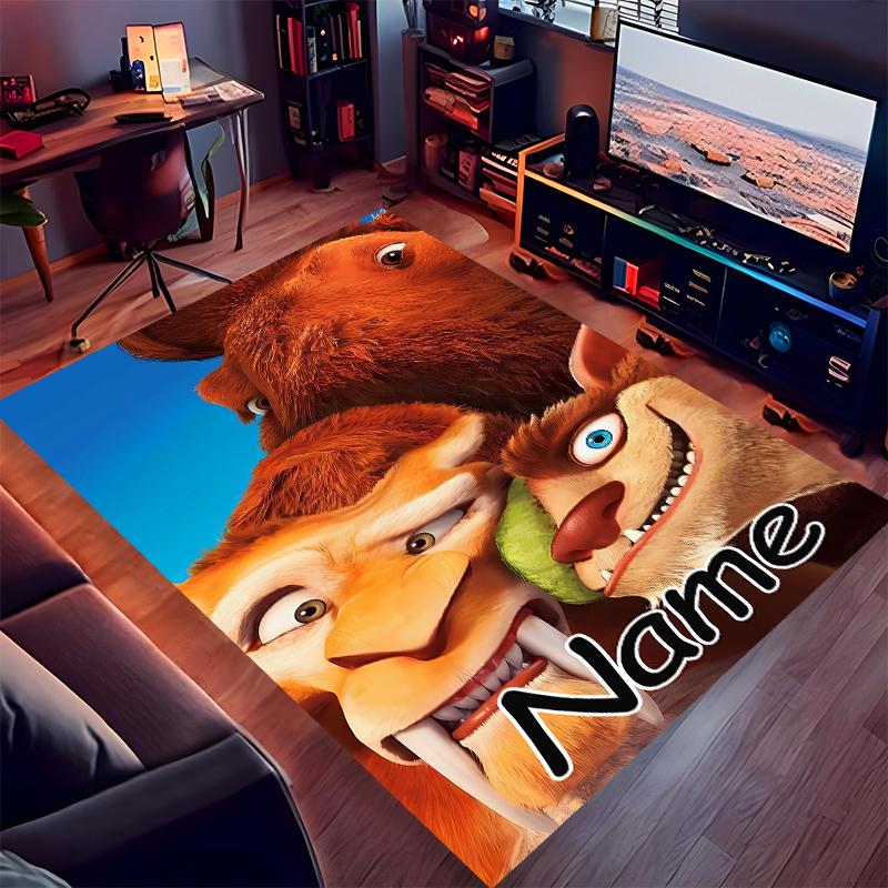 Custom personalization Ice Age Dawn of the Dinosaurs Print Area Rug - Soft, Washable Non-Slip Indoor Mat,Living Room,Home&Office Decorative Rug