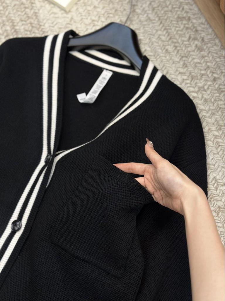 Spring/Summer Knit Yoga Cardigan, Bra, & Tennis Skirt - Casual Three-Piece Sportswear Set