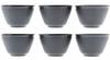 CAST IRON CUPS 6x CUPS CAST IRON TEA SET BLACK ENAMEL 100ML