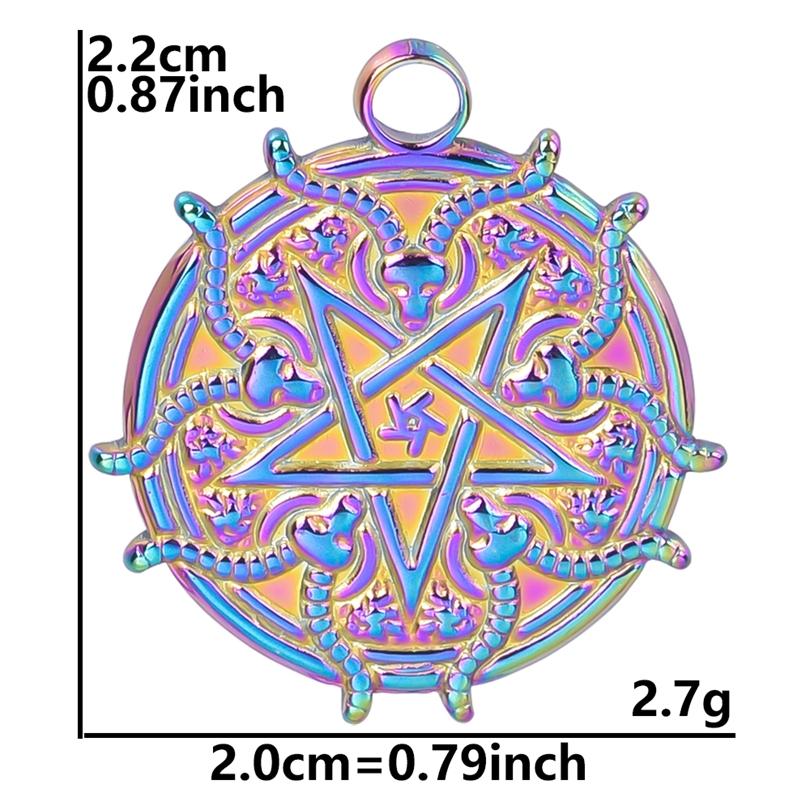 5pc Fashion Love Evil Eyes Colorful Stainless Steel Pendant Handmade Pendants Necklace Materials DIY Sword Accessories Findings