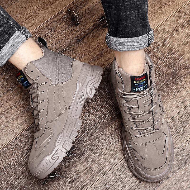 Moda Hombre Ante Otoño e Invierno Botines de Cuero Botines Cómodos  Antideslizantes comprar a buen precio — entrega gratuita, reseñas reales  con fotos — Joom
