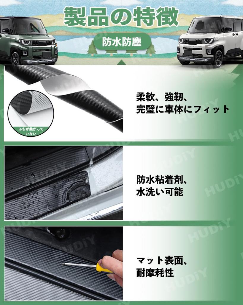 HUDIY Delica Mini 2025 Model Dedicated Scuff Plate Side Step Guard DELICA MINI 2025 Door Step Guard Scratch Protection Dirt Protection Interior Front