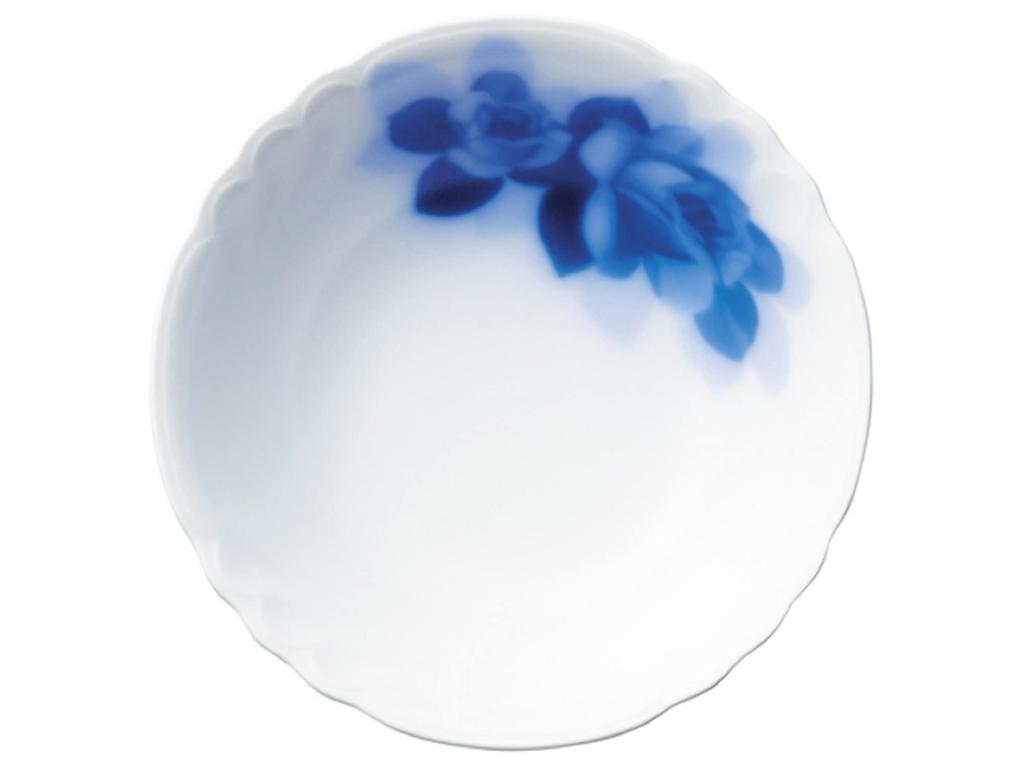 Okura Touen Blue Rose Janet 15cm Porridge Bowl, Approx. 480cc, Microwave and Dishwasher Safe, Made in Japan, 45F/8110