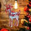 Acrylic Chinese Zodiac Goat Hanging Ornament Auspicious Red Gold Design For Spring Festival New Year Home Decoration