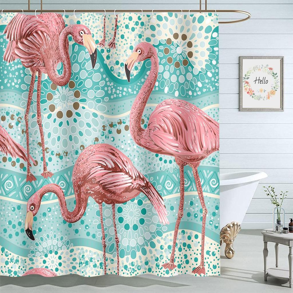 Colorful Cats Bathroom Curtains Cute Animal Kitten Home Decoration Waterproof Fabric Shower Curtain With Hooks 72X72 Inch