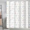 Waterproof Shower Curtain 3D Printing Tropical Jungle Plant Leaves Flowering Season Polyester Shower Curtain Free Hook