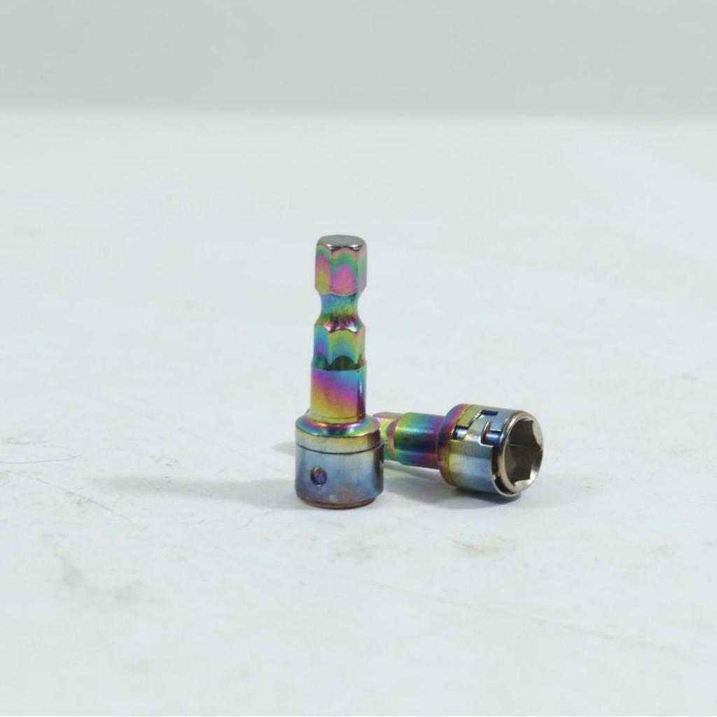 8mm Non-Magnetic Hex Socket Bit, Dovetail Screw Socket, Colored Steel Tile Tail Drill Screw