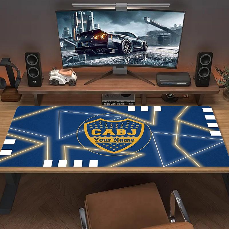 Boca Juniors Custom Name Large Size Mouse Pad Large Gaming Table Cushion Non-slip Laptop Tablet Big Mousepad XXL Mat Mini PC Playmat With Lock Edge