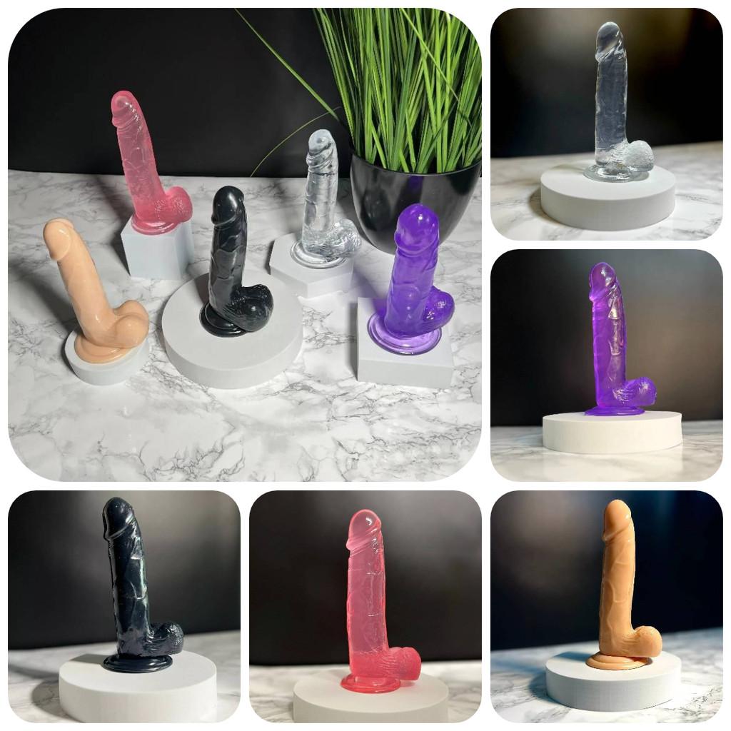 Premium Tpe Crystal Clear Dildo For Women Available In Multiple Sizes And Vibrant Colors For Satisfaction