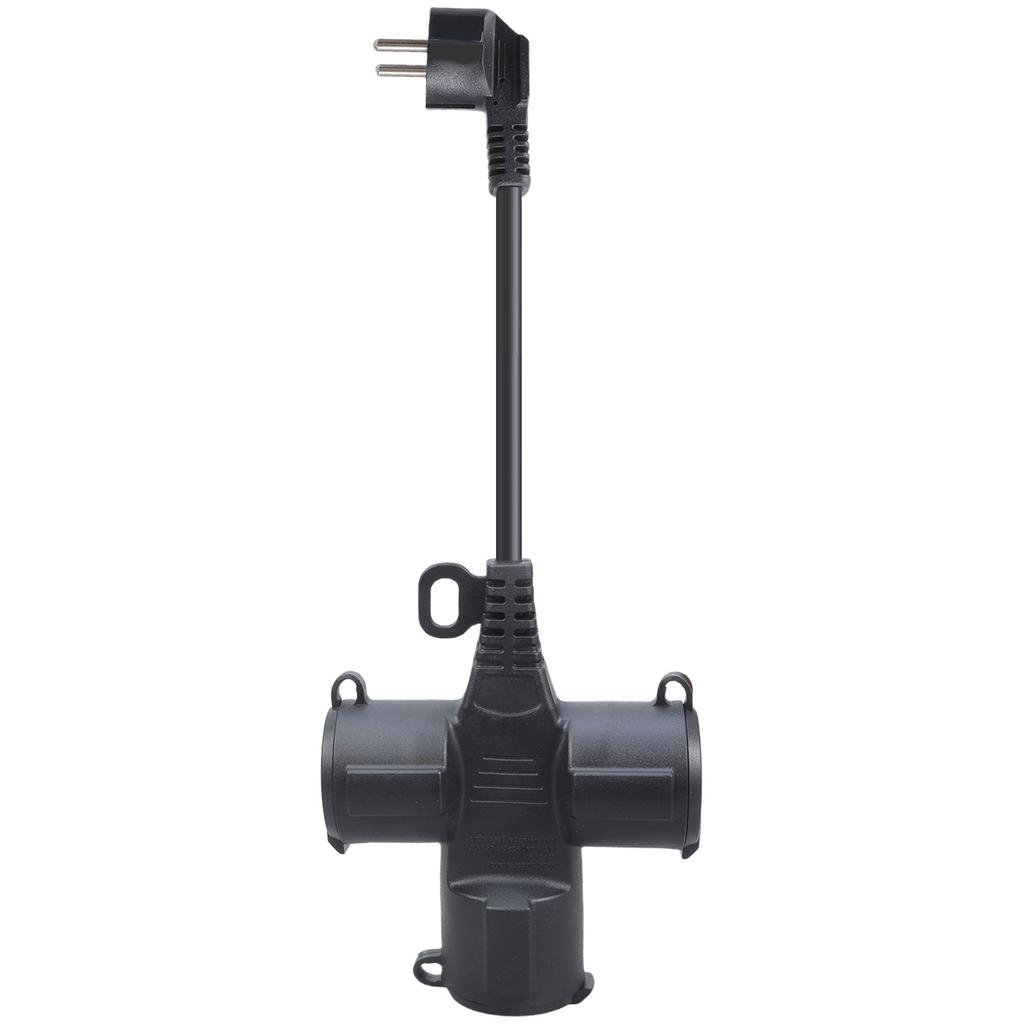 3 Outlet Outdoor Extension Cable IP44 Protective Flexible Rubber High Conductivity Cores 3500W Capacity Indoor Outdoor