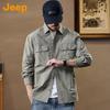 JEEP Men's Loose Fit Long Sleeve Casual Shirt