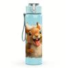1PC Cheerful Squirrel Cartoon 750ml Color Plastic Sports Water Bottle Leakproof Flip Straw Lid For Sports Office Home Use