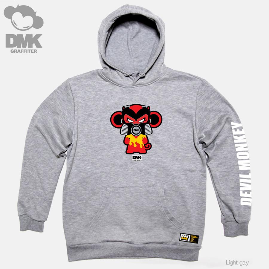 Doldol Dmk_Hoody_83 Художник-граффити Демон-обезьяна Dmk Татуировочный персонаж Графический дизайн граффити Худи Худи Light Gray/S