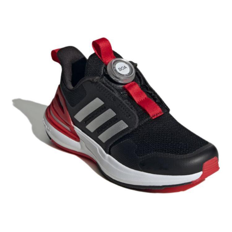 Adidas RapidaSport Bounce BOA K Black Scarlet Kids Sneakers Core-Black Silver-Metallic Better-Scarlet ID3388
