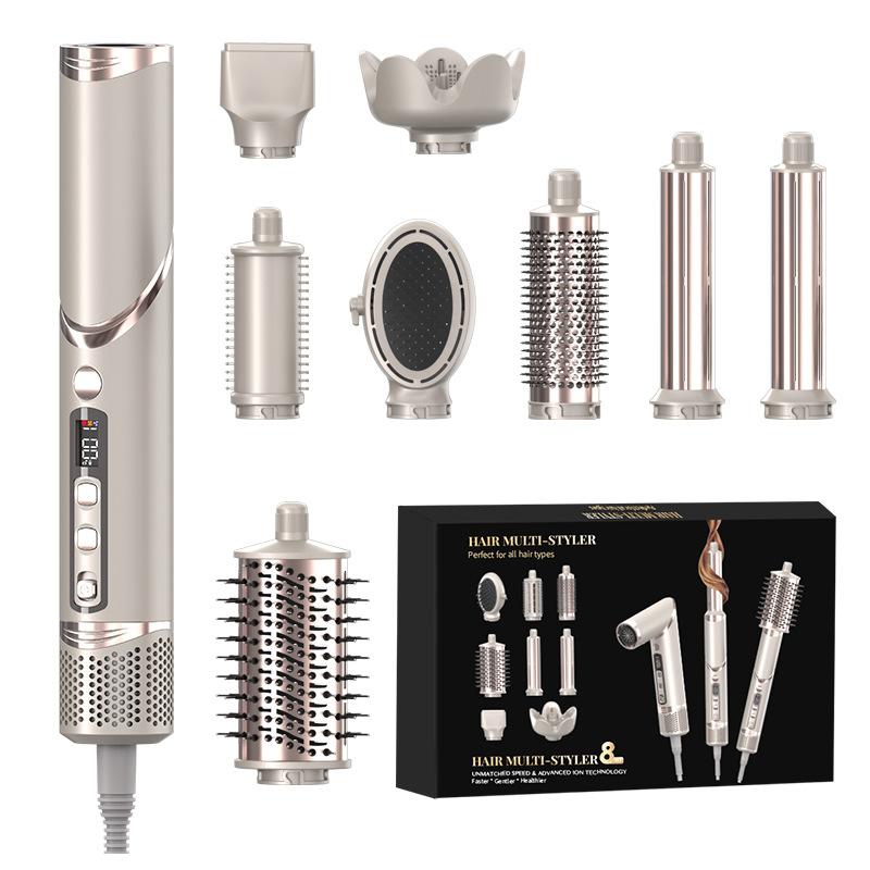 High Speed Hot Air Comb Automatic Roll Eight in One Folding Household Hair Dryer Negative Ion