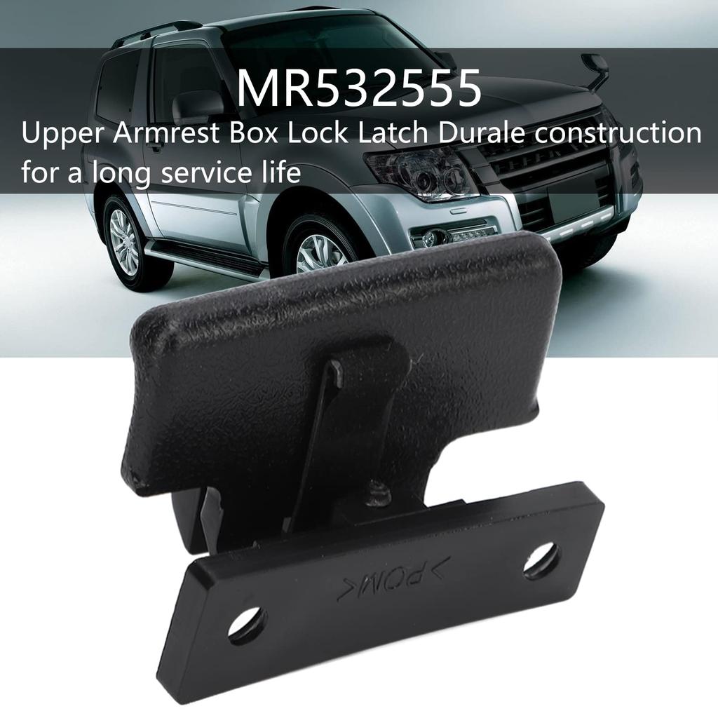 Armrest Box Lock Cover Switch Snap MR532555 ABS Black for Montero Pajero V63W V98V -