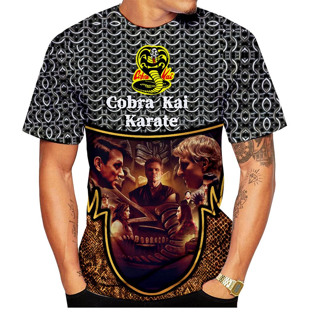 Summer Hot Selling Fashion Creative Cobra 3D Printing Cool Casual Short Sleeved Men s and Women s T-shirts M