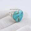 Turquoise Heart Ring, Handmade Ring, 925 Sterling Silver, Heart Turquoise Jewelry, December Birthstone Ring, Memorial Gift Ring