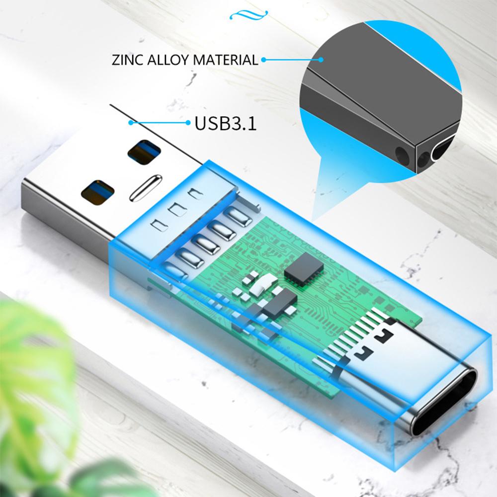 

ADS-613 USB Male Adapter to Type-C Female 10Gbps Fast Data Transfer Converter Tarnish