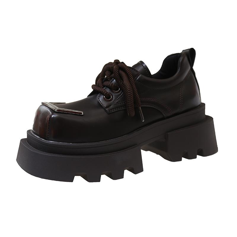 European and American Neutral Hip-hop Style Single Shoes Women's 2025 Spring New Niche Design Comfortable and Non-slip Small Leather Shoes