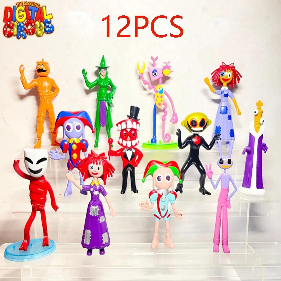 7-12Pcs The Amazing Digital Circus Figure Pomni And Jax Plushie Doll Toys Cute Amazing Digital Circus Figure  Children Christmas