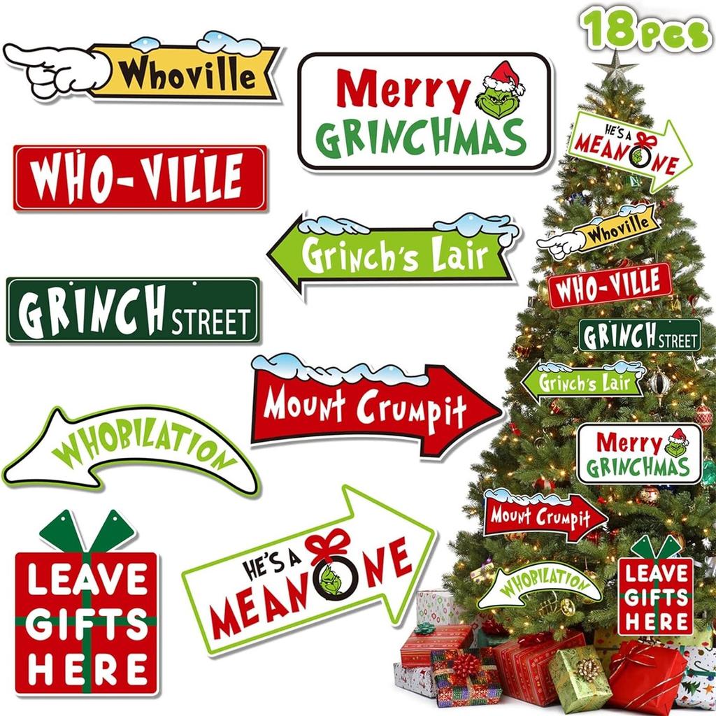 18 PCS Christmas Ornaments For Christmas Tree Decor, Christmas Tree Ornaments For Xmas Party Supplies