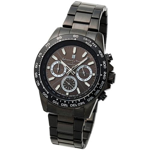 

Salvatore Marra Men s Radio-Controlled Solar Watch, Analog Quartz Movement, Waterproof (All Black), with Cloth, BKBK