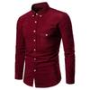 Men's Solid Color Jacket With Pockets Large Size Long Sleeve Shirt Casual Sports Jacket