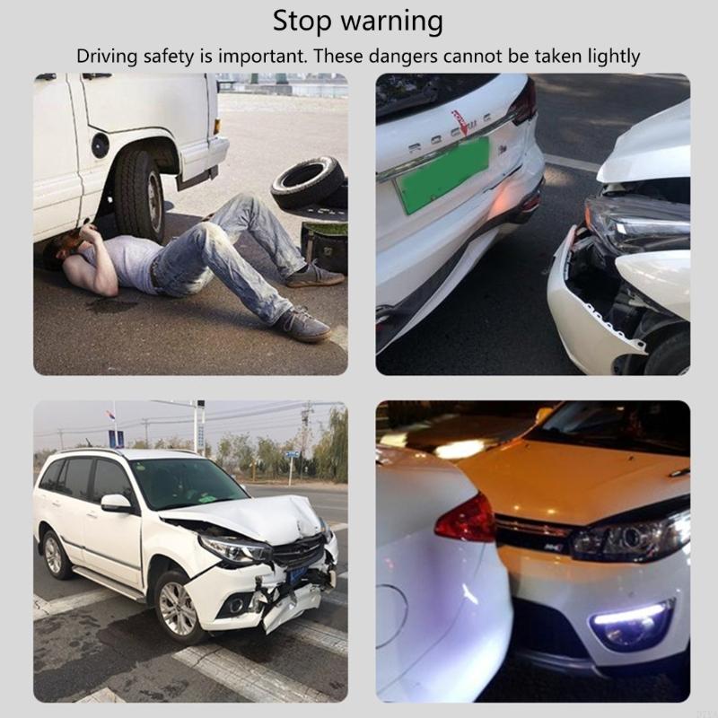 Portable LED Triangular Hazard Sign Light With Easy To Use For All Vehicle Types & Emergency Situations D7YA