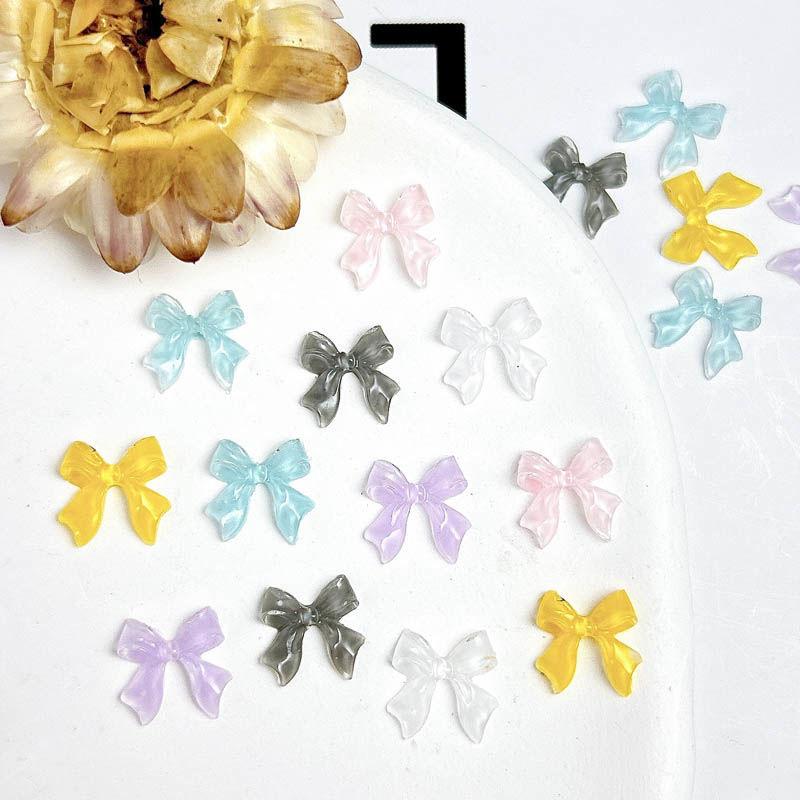 Ice Transparent 3D Colorful Ribbon Mini Nail Art Decorations - Trendy Accessory