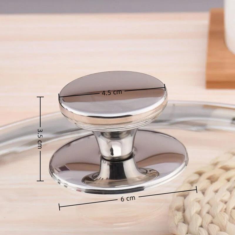 1pc Pot Lid Tops Handle Pot Cover Knob Grip With Screw Heat-Resistant Stainless Steel Pot Lid Handle Kitchen Accessories