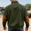 Men's Loose Casual Retro Patch Patchwork Hoodie