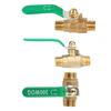 G1/4" G3/8'' G1/2" Male To Male Thread Brass Pipe Ball Valve Two Way Mini Ball Valve Shut Off Valve
